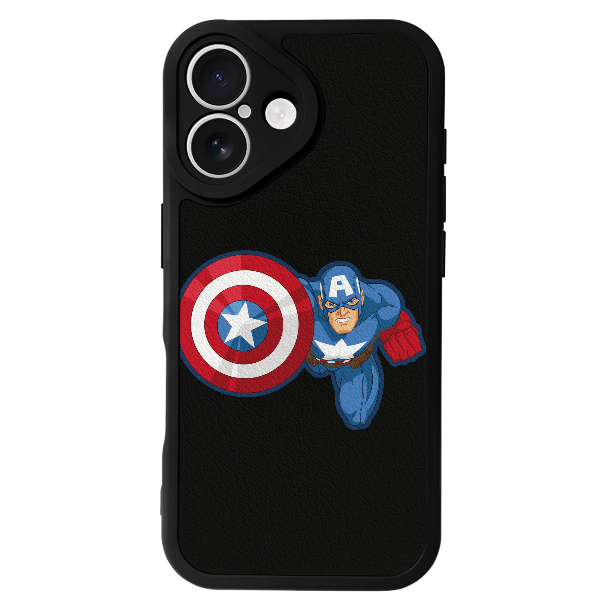 （画像用） アベンジャーズ The Avengers 【iPhone 16シリーズ対応】シリコンスマホケース（レザー調） 材質：シリコン